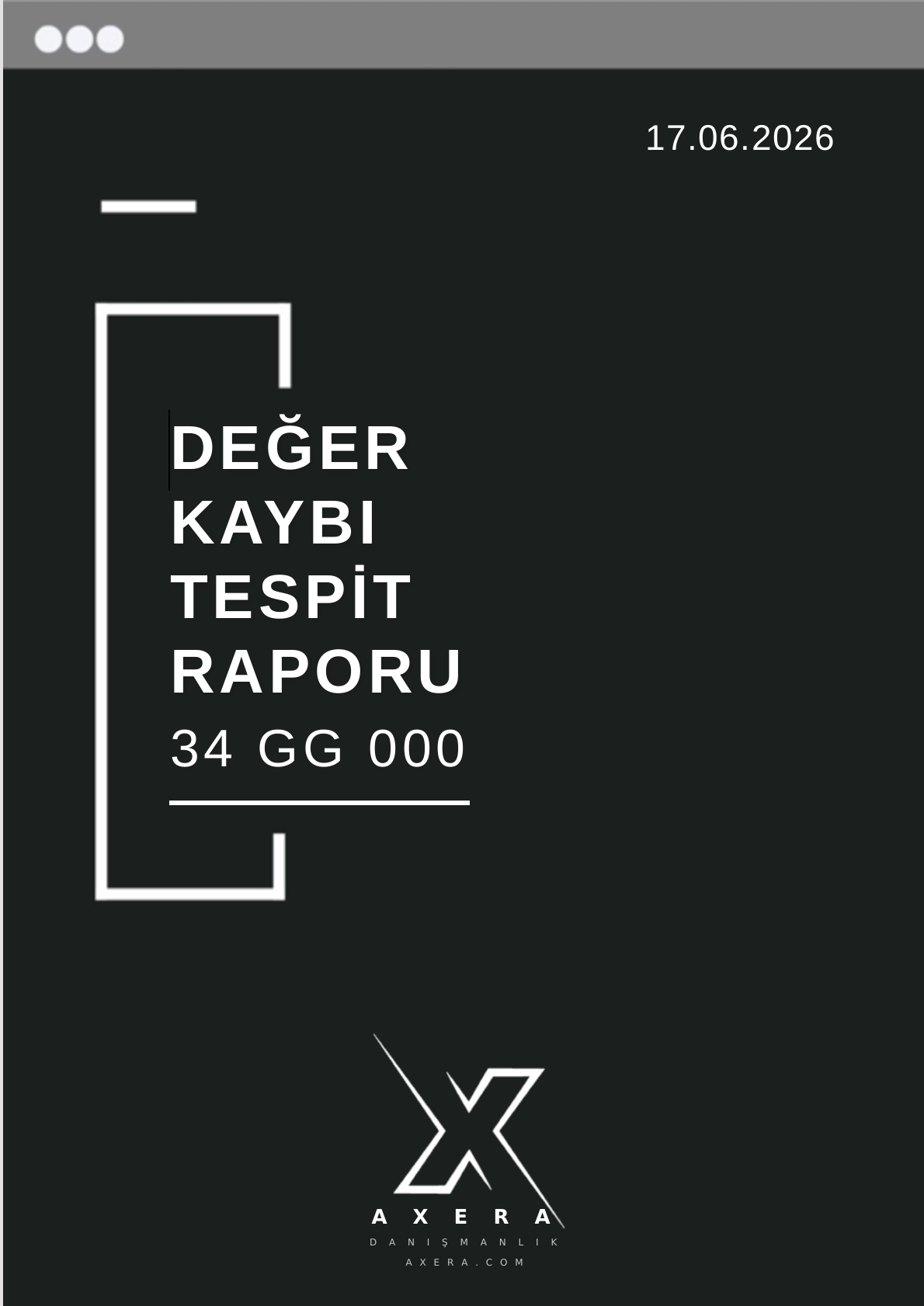 DEĞER KAYBI TESPİT RAPORU